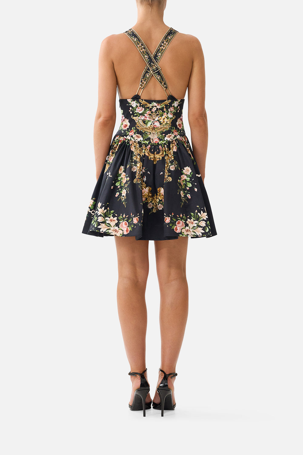 CORSET WAIST MINI DRESS VERSAILLES OR DIE