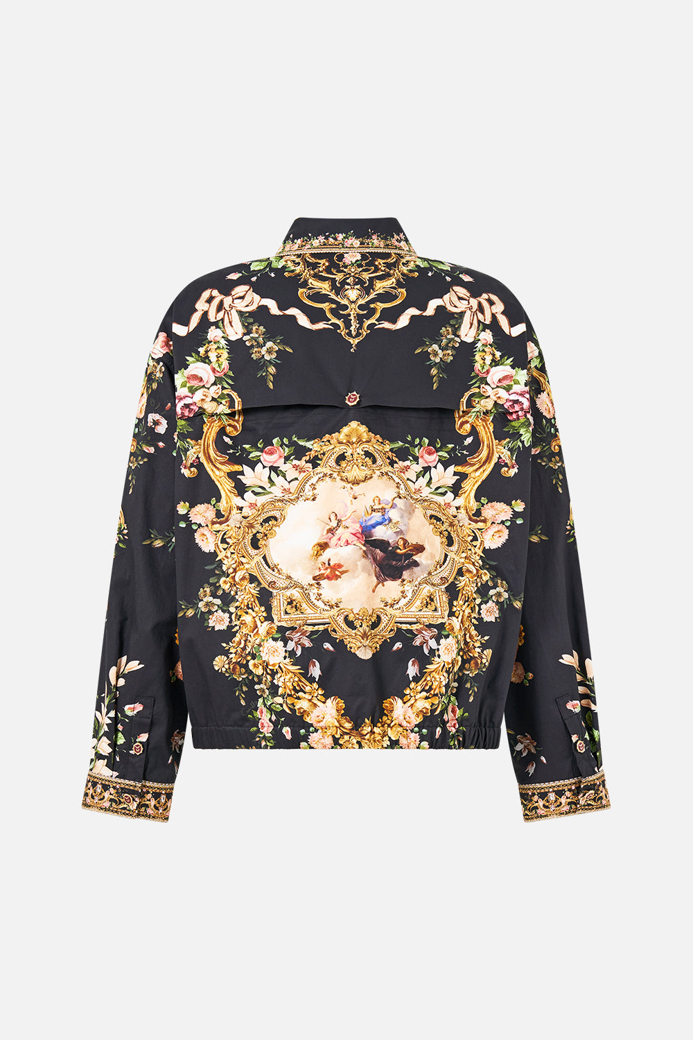 COLLARED JACKET WITH BACK BUTTON DETAIL VERSAILLES OR DIE