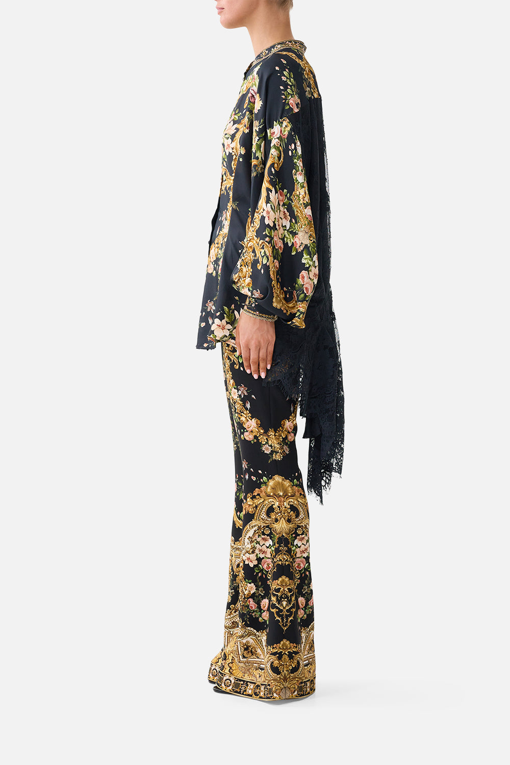 CORSET HIGH WAISTED FLARE TROUSER VERSAILLES OR DIE