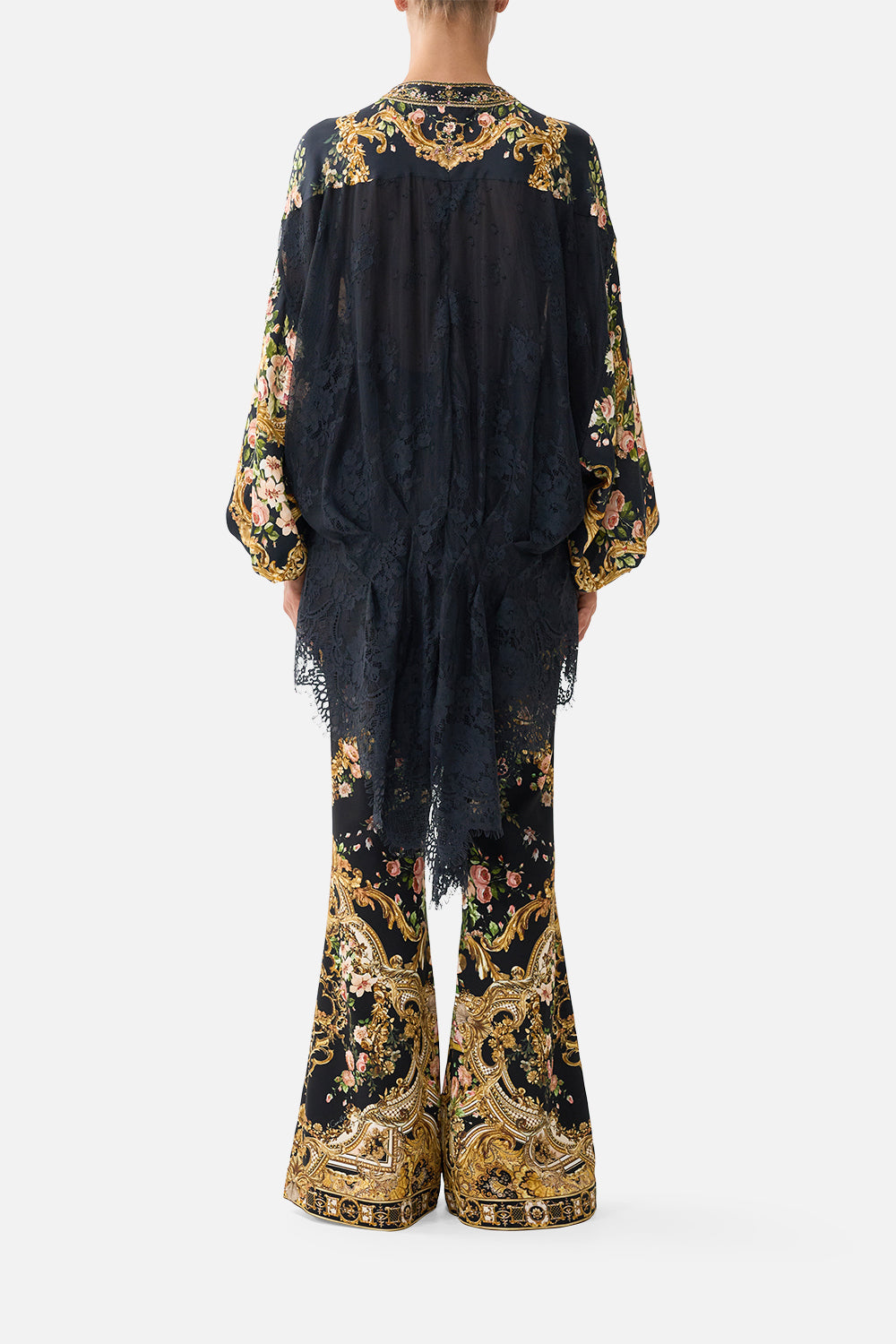 CORSET HIGH WAISTED FLARE TROUSER VERSAILLES OR DIE
