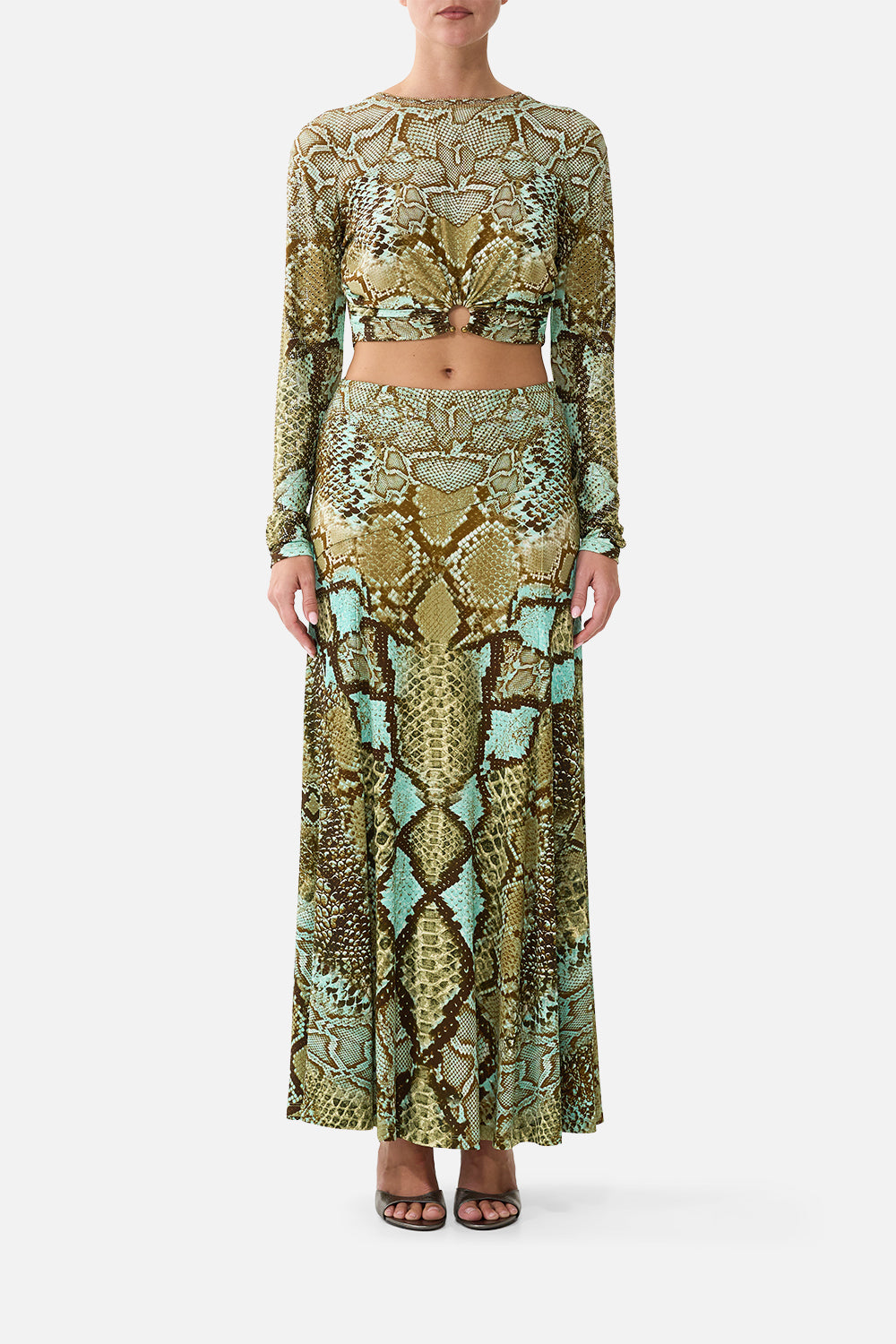 FLARED HEM JERSEY SKIRT MY SWEET SERPENTINE