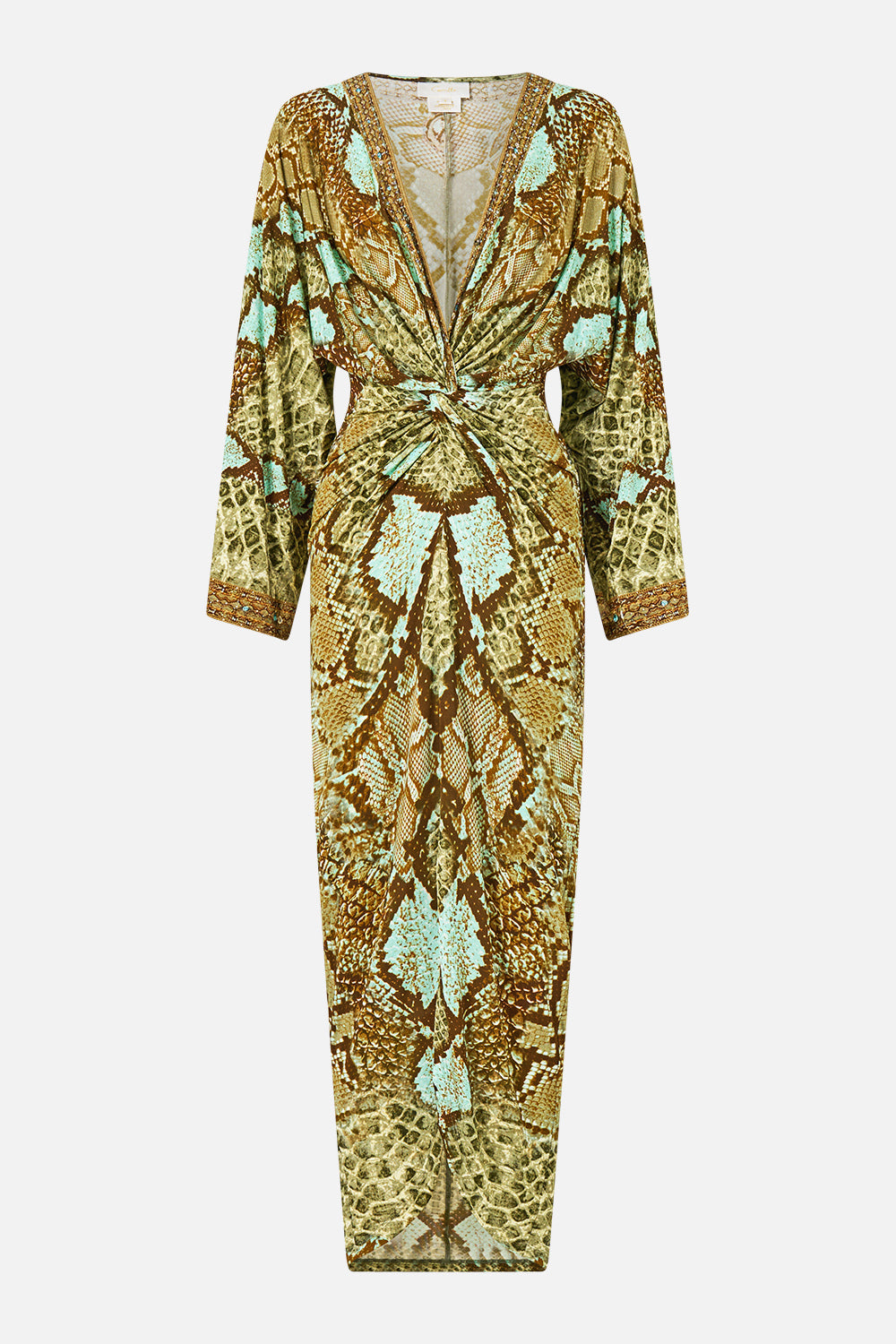 LONG SPLIT FRONT TWIST DRESS MY SWEET SERPENTINE