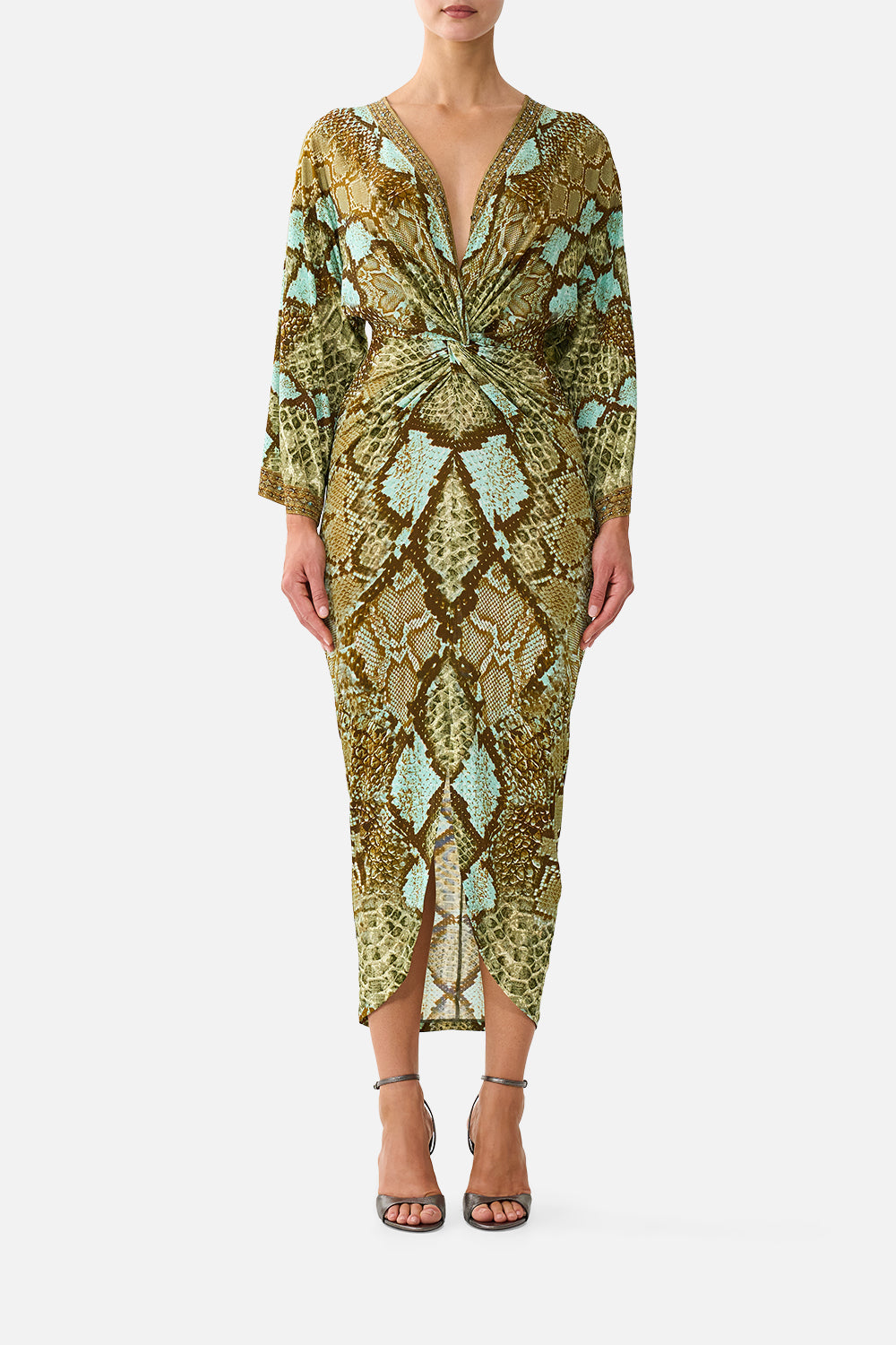 LONG SPLIT FRONT TWIST DRESS MY SWEET SERPENTINE