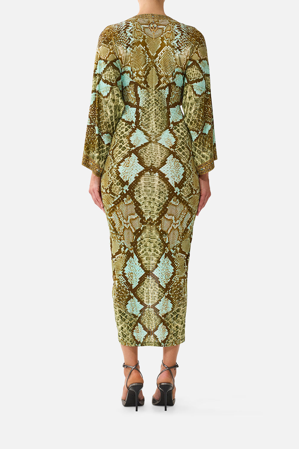 LONG SPLIT FRONT TWIST DRESS MY SWEET SERPENTINE