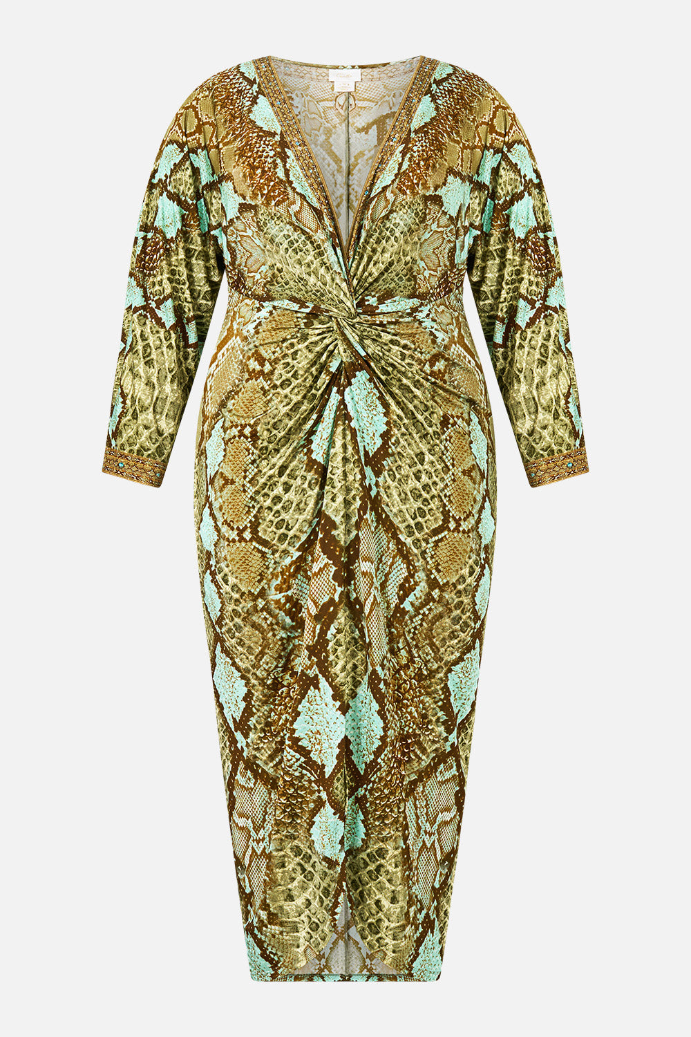LONG SPLIT FRONT TWIST DRESS MY SWEET SERPENTINE