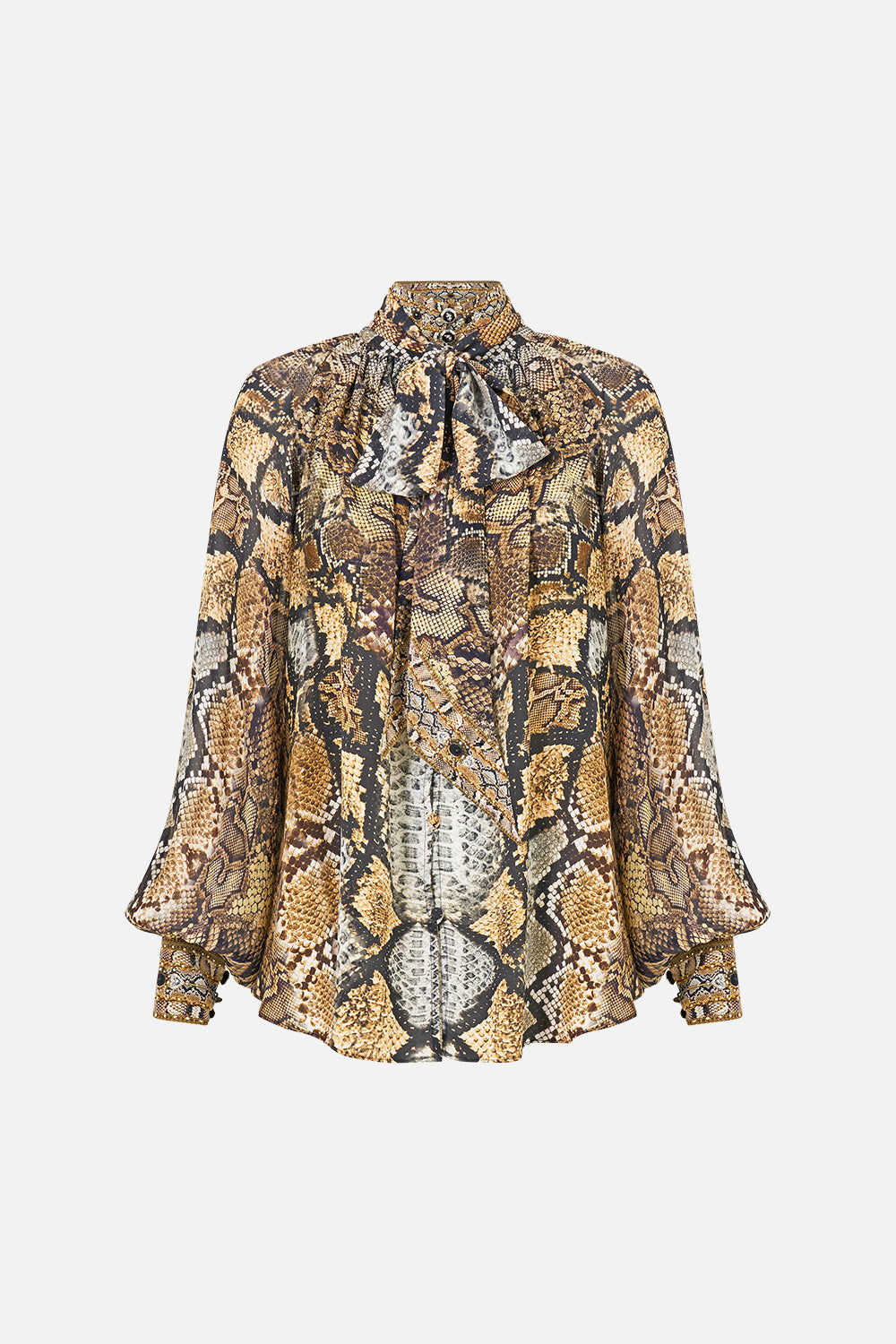 DETACHABLE PUSSY BOW RAGLAN BLOUSE ANIMALIA HEIRLOOMS