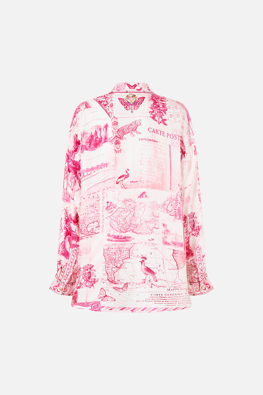 LONG SLEEVE OVERSIZED SHIRT WITH POCKET JOURNAL DE VOYAGE