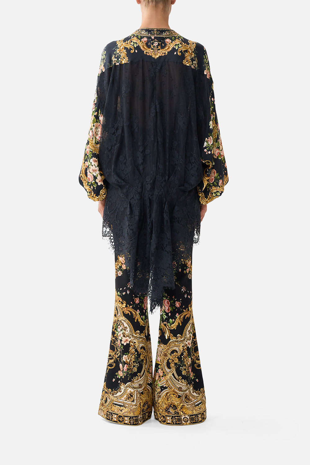 BLOUSE WITH LACE DRAPED BACK DETAIL VERSAILLES OR DIE