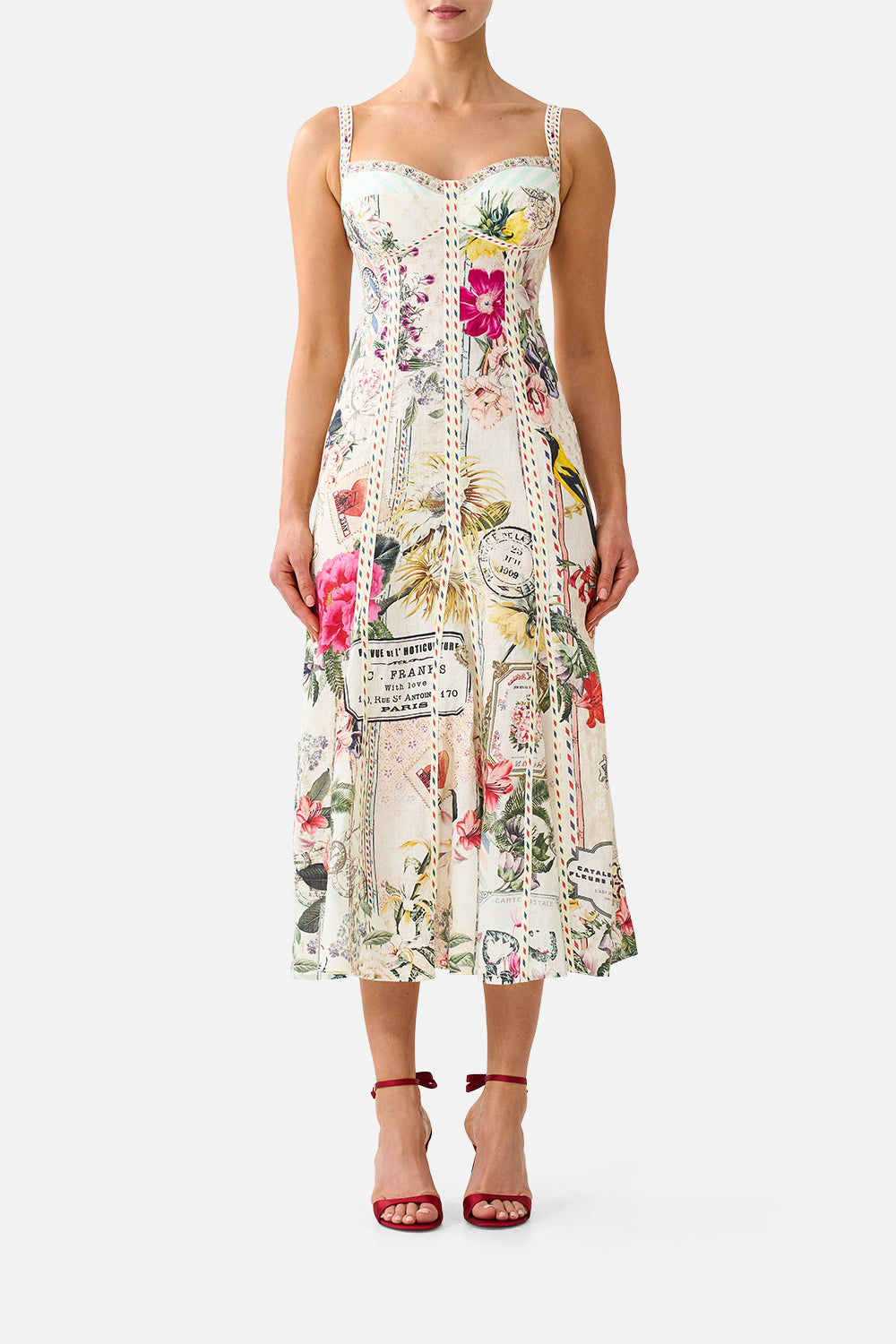 PANELLED MIDI DRESS LA BELLE BOTANIQUE