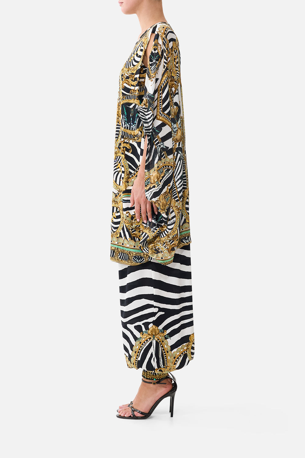 DRAPED SPLIT SLEEVE TOP ZIG ZAG ZOO