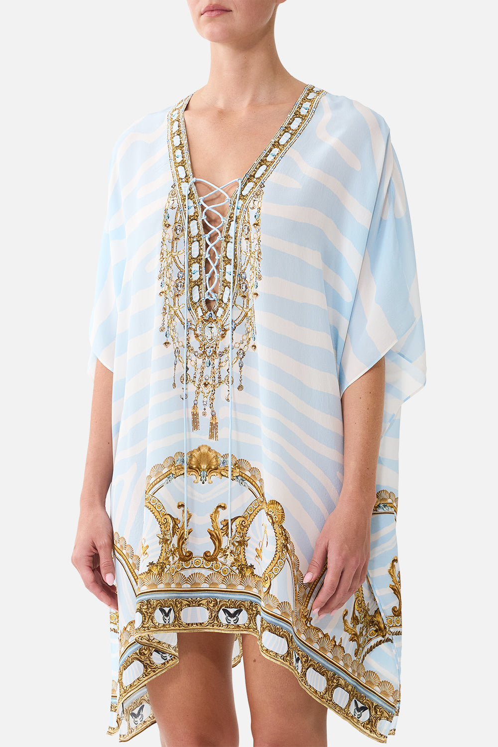 SHORT LACE UP KAFTAN SPIRIT OF STRIPES