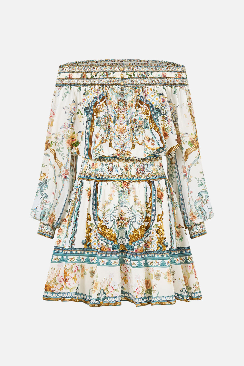 OFF SHOULDER SHORT DRESS BALLAD OF THE BIBLIOTHÈQUE