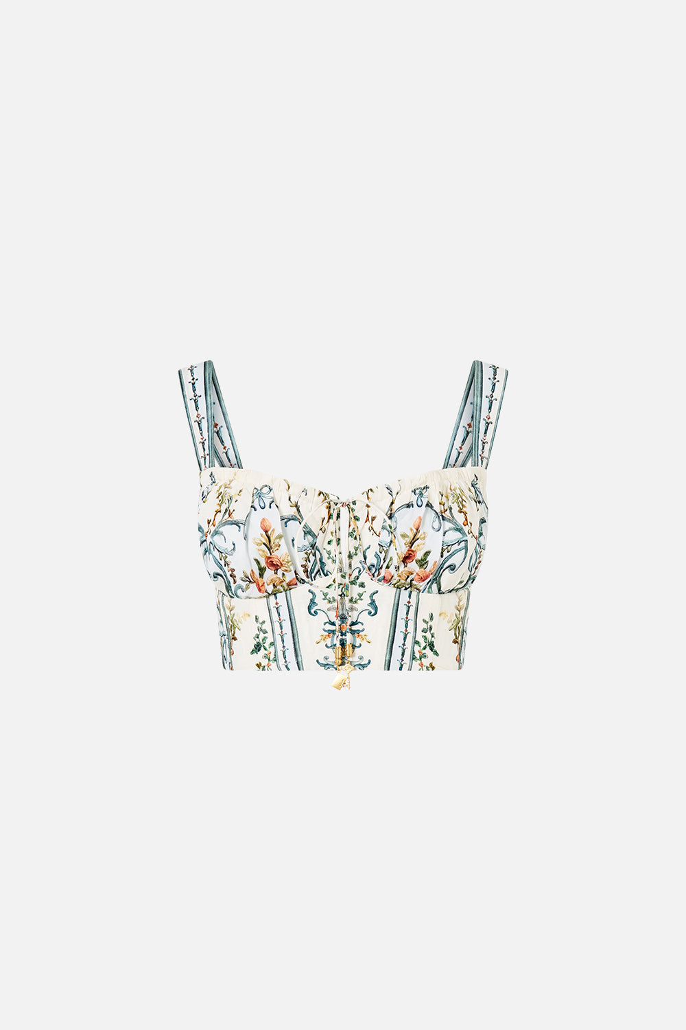 CROPPED CORSET TOP WITH GATHERED BUST BALLAD OF THE BIBLIOTHÈQUE
