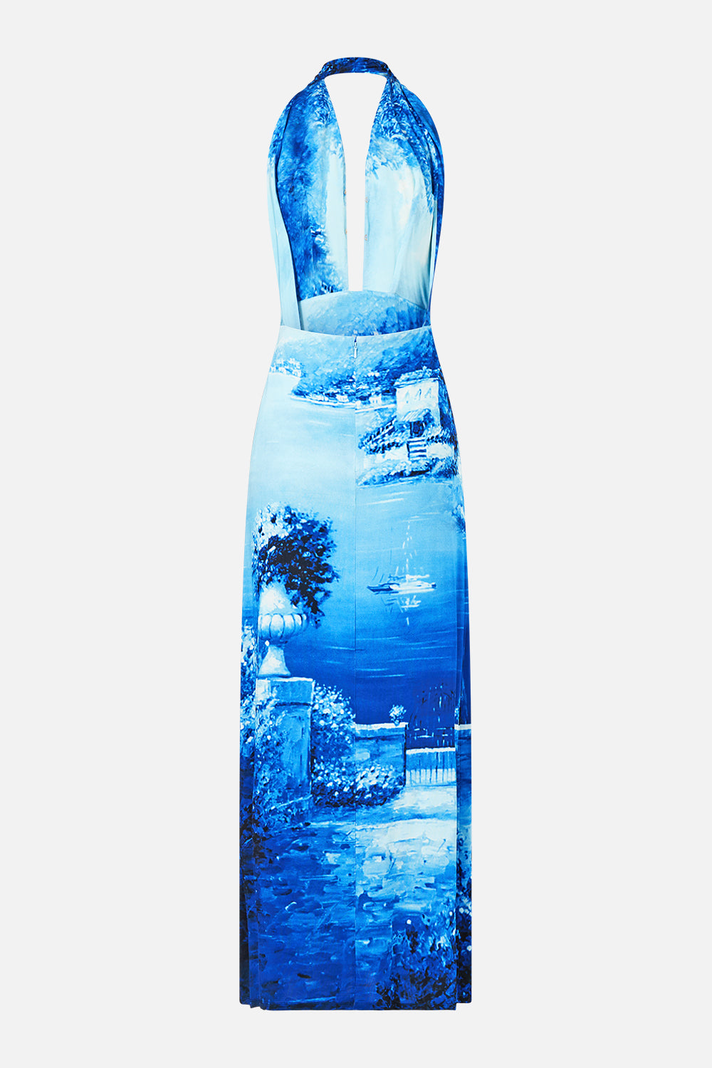 DEEP COWL PLUNGE DRESS SWEET SACRÉ BLEU