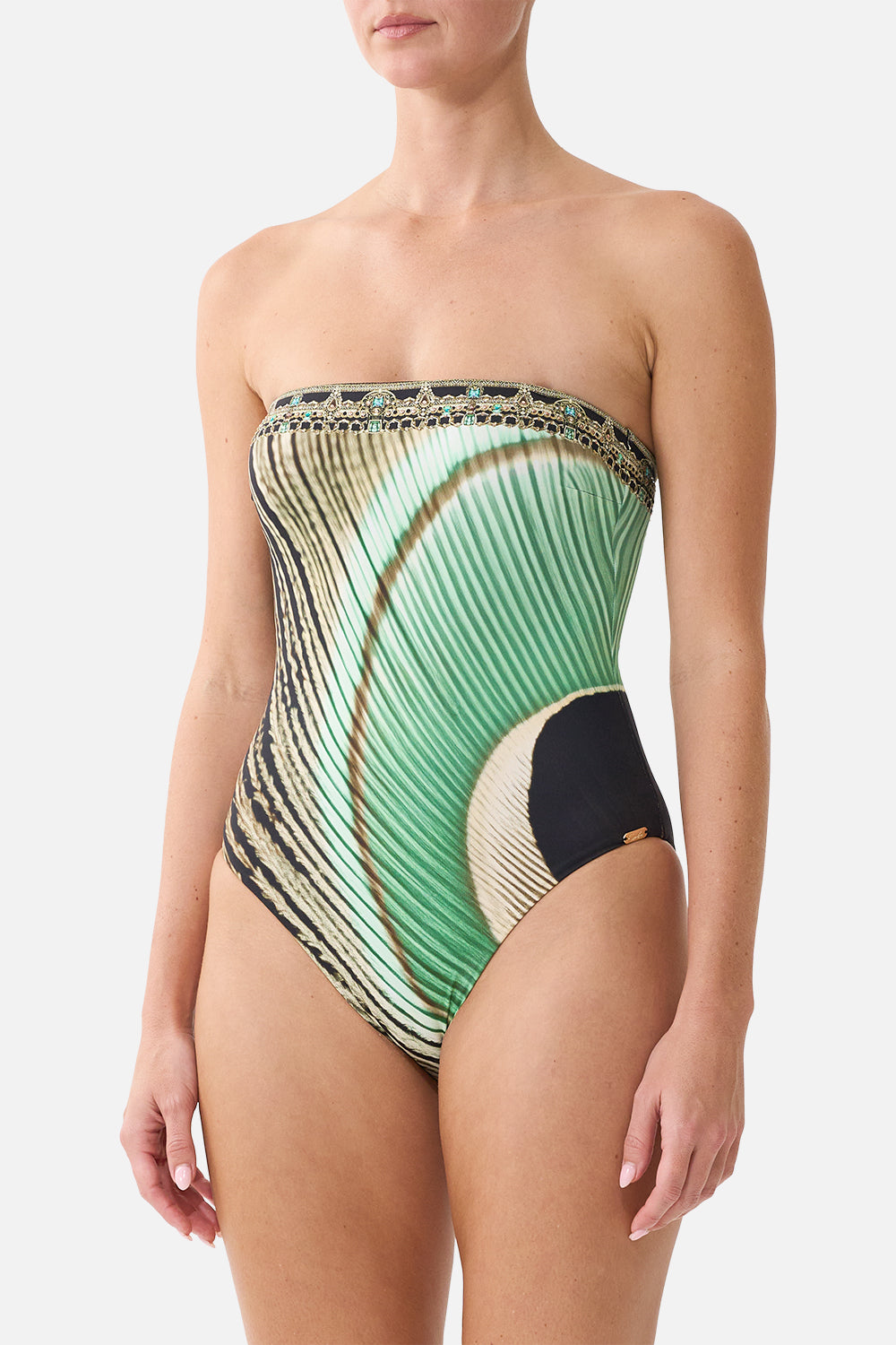 BANDEAU ONE PIECE W REMOVABLE STRAPS A WINK TO THE WILD