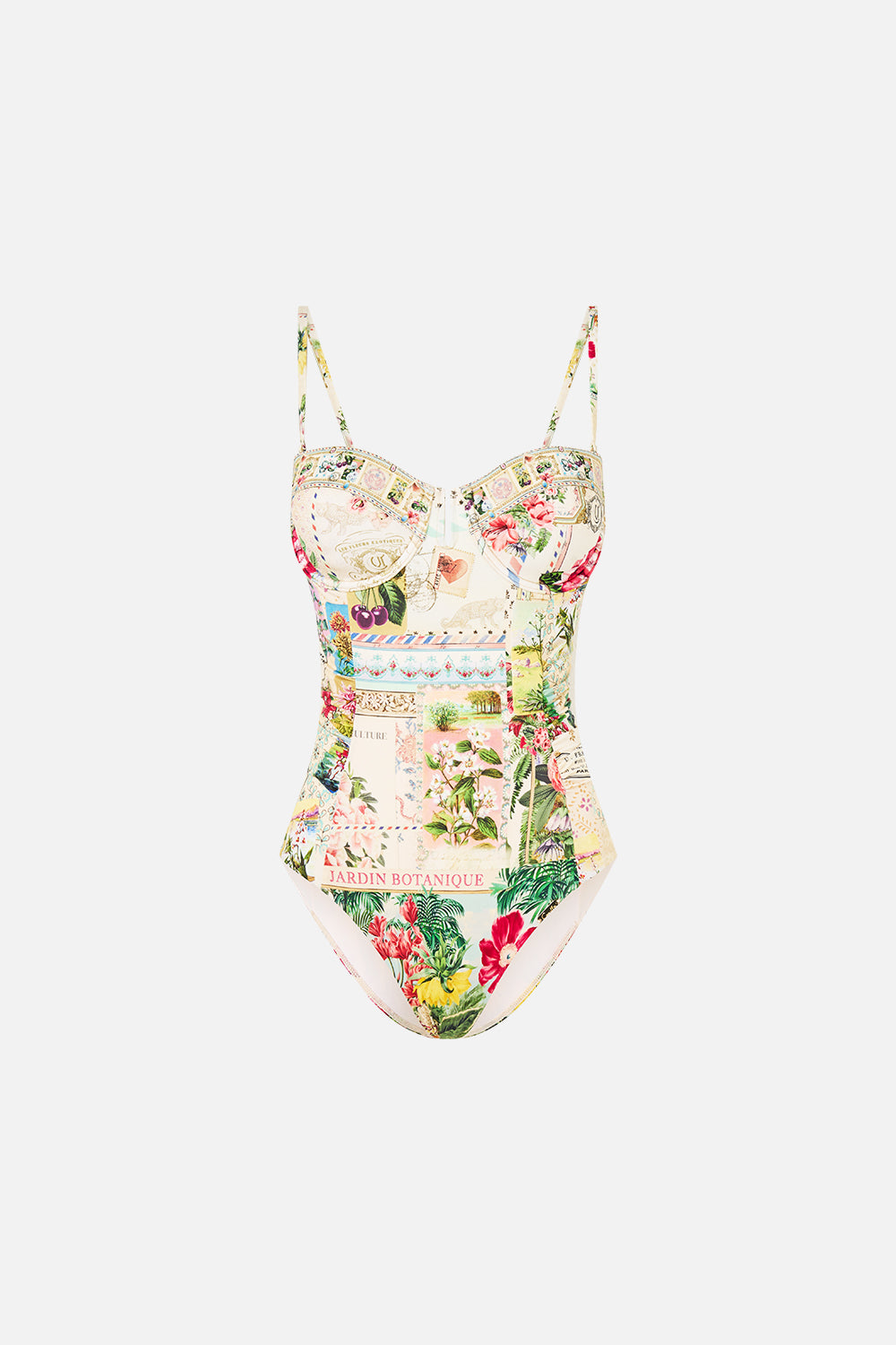 UNDERWIRE CUPPED ONE PIECE W SIDE RUCHING LA BELLE BOTANIQUE