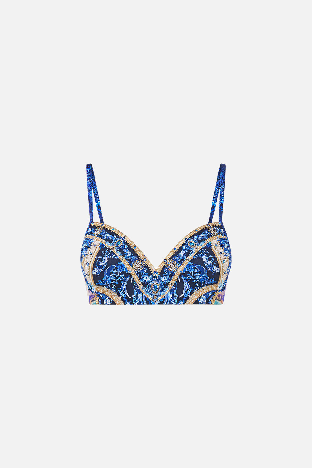 SWEETHEART NECK UNDERWIRE MOULDED BIKINI TOP SWEET SACRÉ BLEU