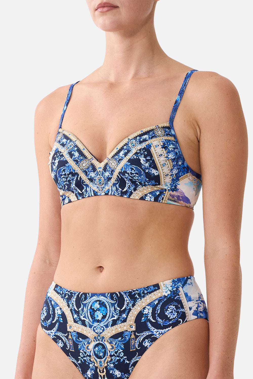 SWEETHEART NECK UNDERWIRE MOULDED BIKINI TOP SWEET SACRÉ BLEU