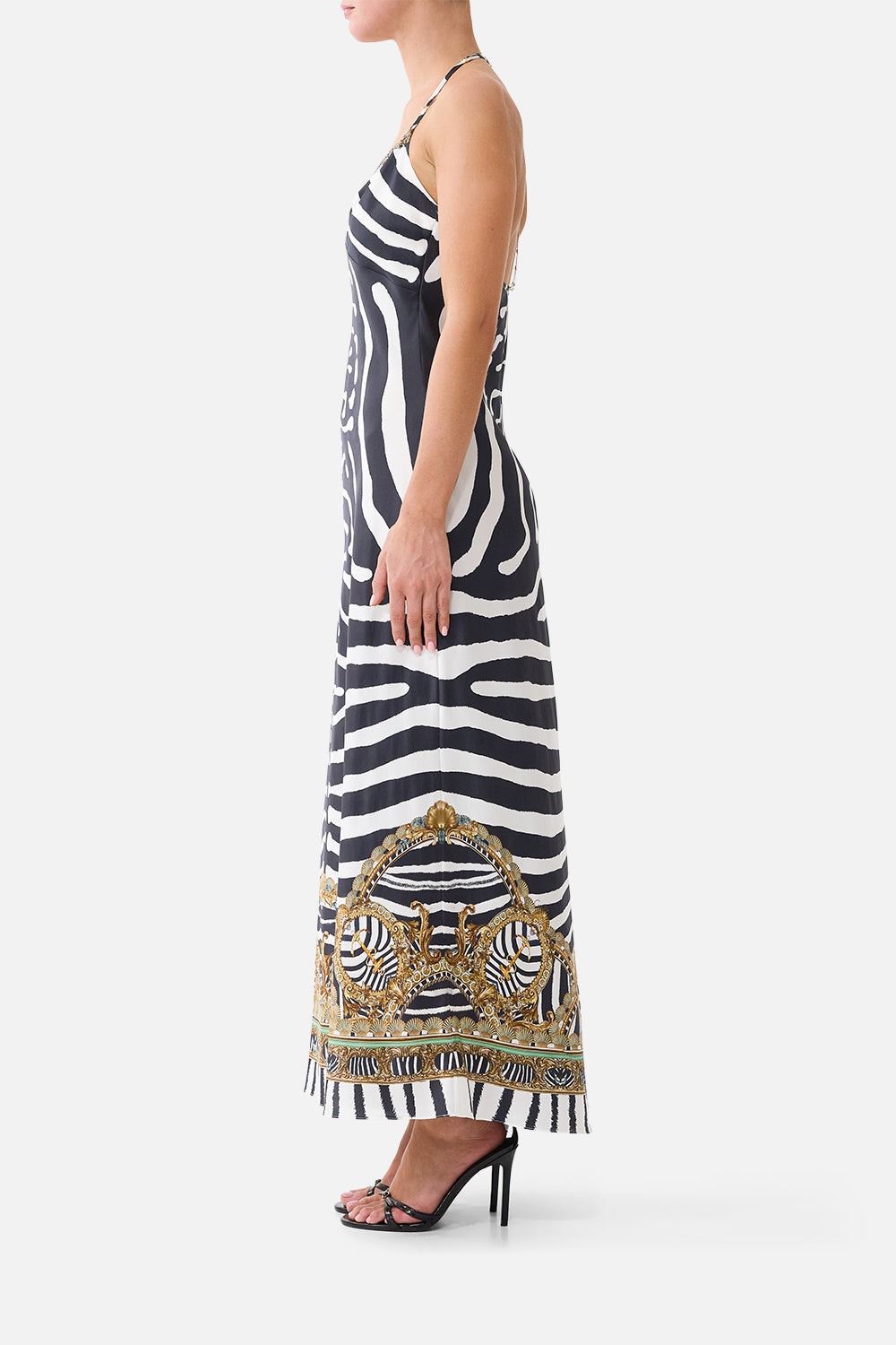 CHAIN DETAIL SLIP DRESS ZIG ZAG ZOO