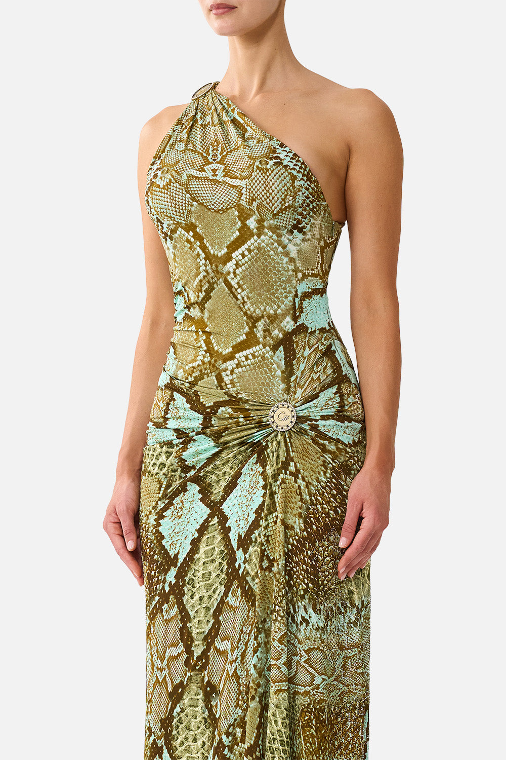 ONE SHOULDER ASYMMETRIC RUCHED DRESS MY SWEET SERPENTINE