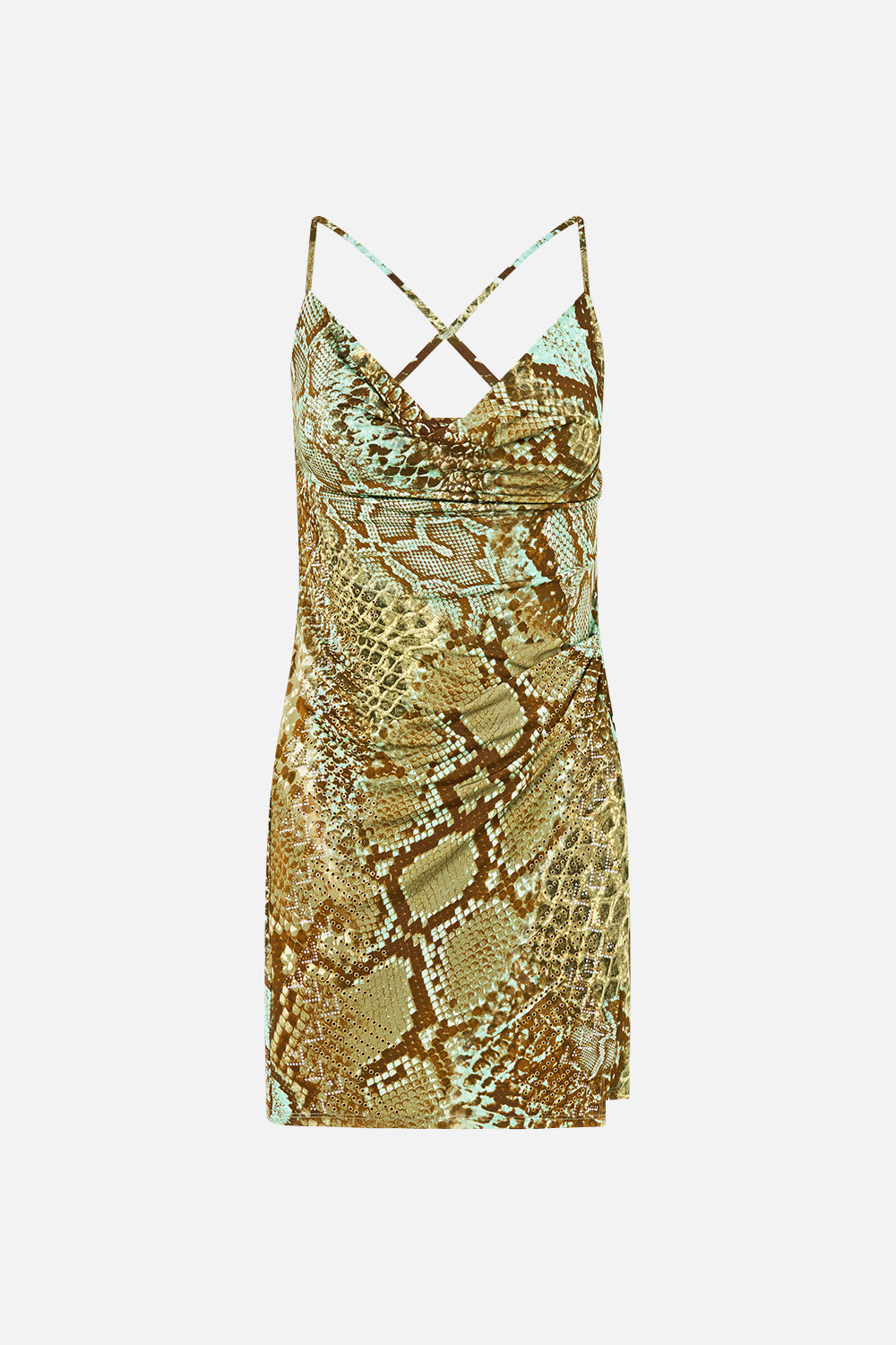DRAPE JERSEY MINI DRESS MY SWEET SERPENTINE