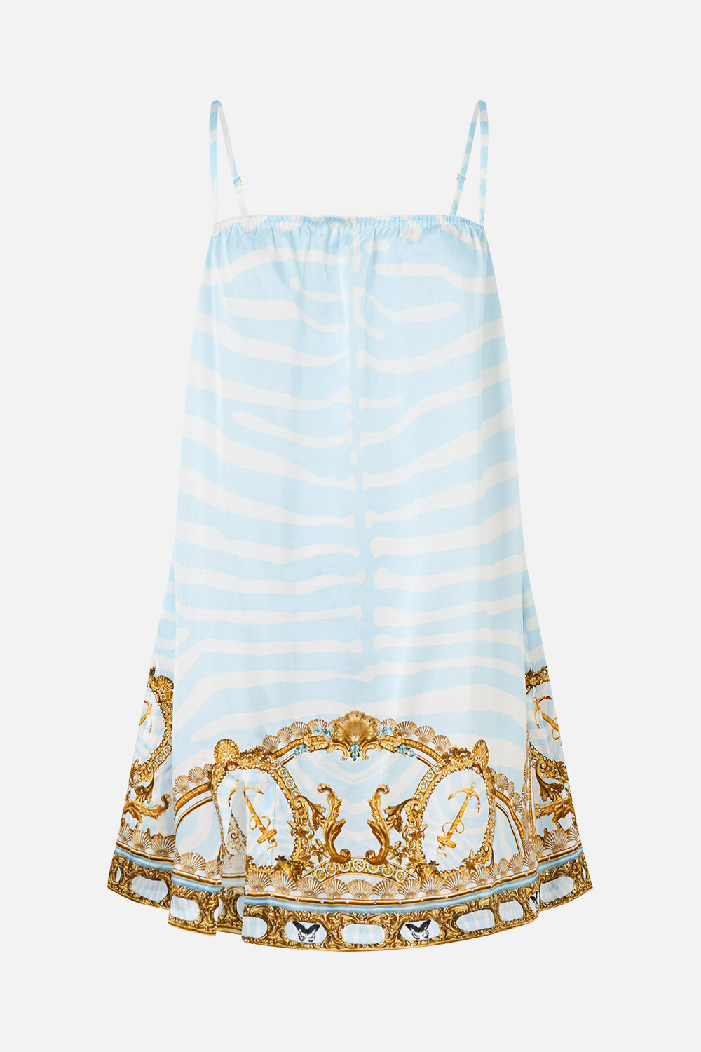 SQUARE NECK SHORT SLIP DRESS SPIRIT OF STRIPES