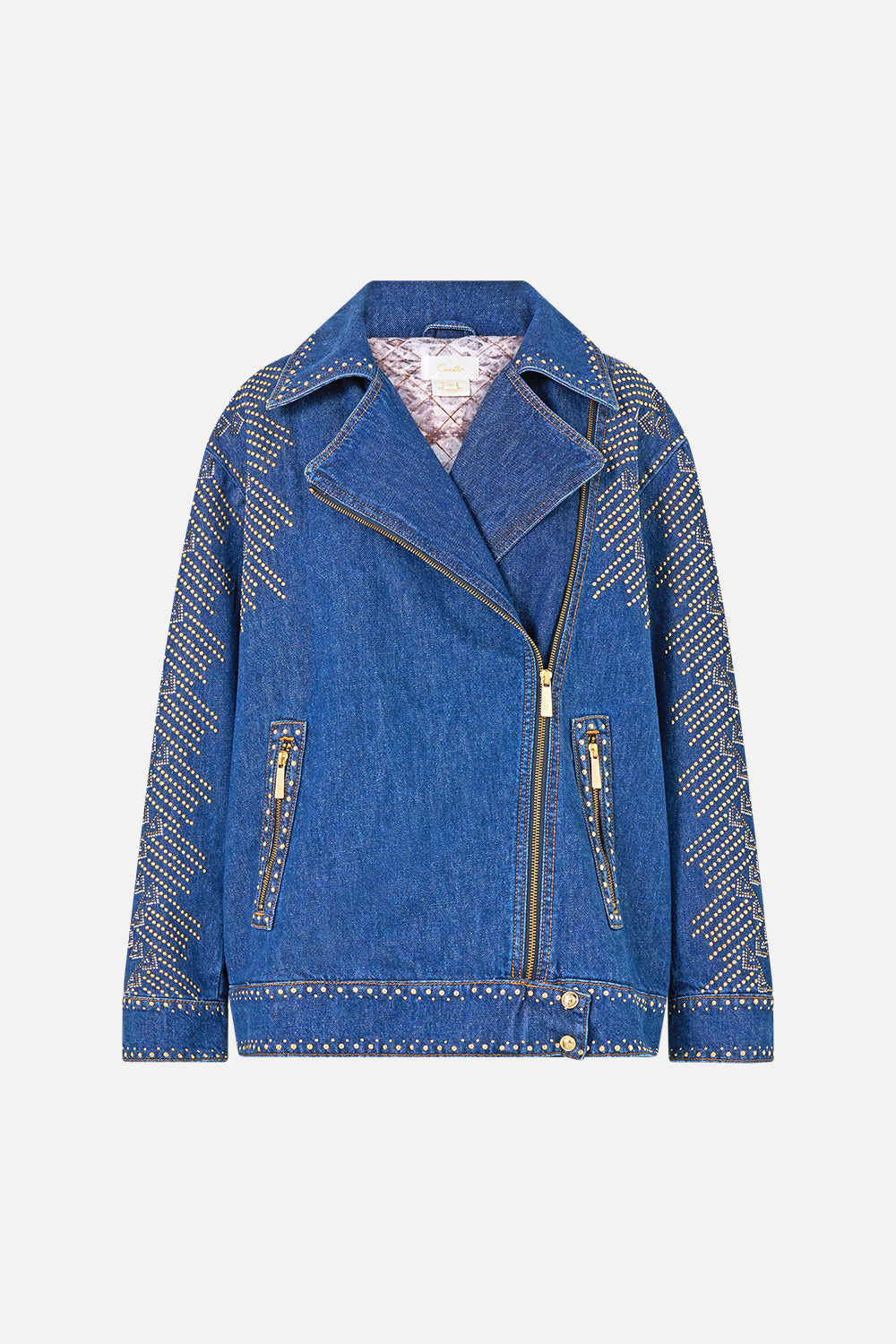 VERUSHKA OVERSIZED BIKER JACKET DENIM
