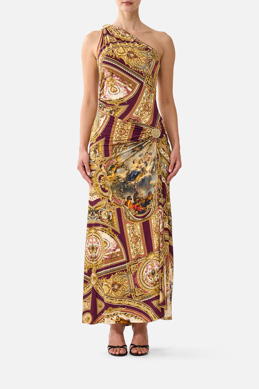 ONE SHOULDER ASYMMETRIC RUCHED DRESS QUEEN OF BOHEMIA