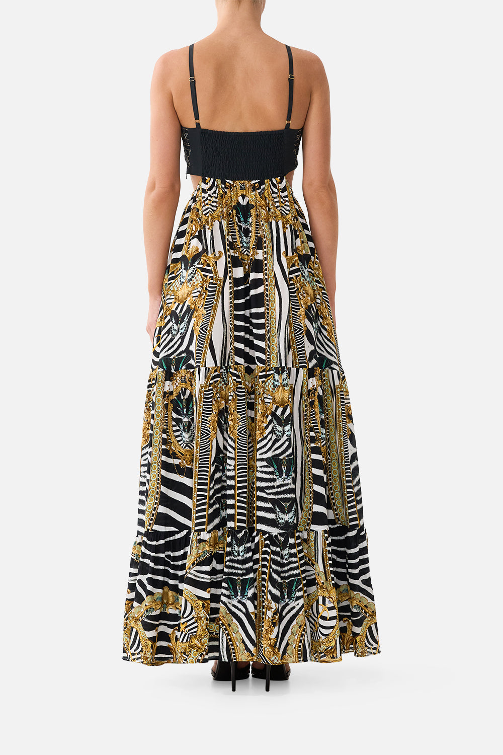 GATHERED CUT OUT DRESS ZIG ZAG ZOO