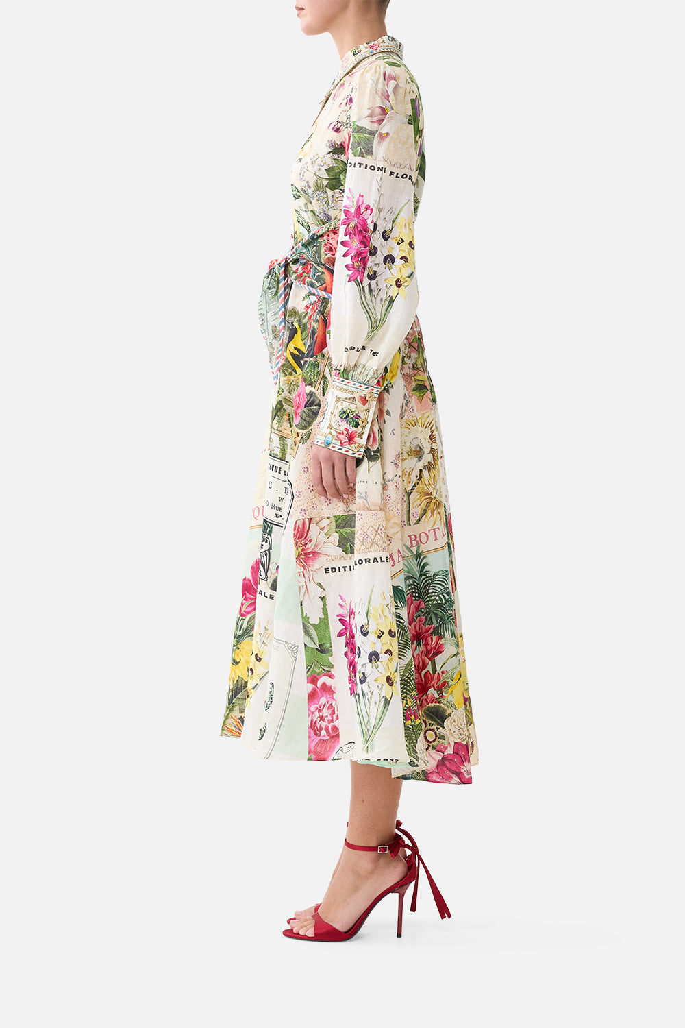 WAIST TIE SHIRT DRESS LA BELLE BOTANIQUE