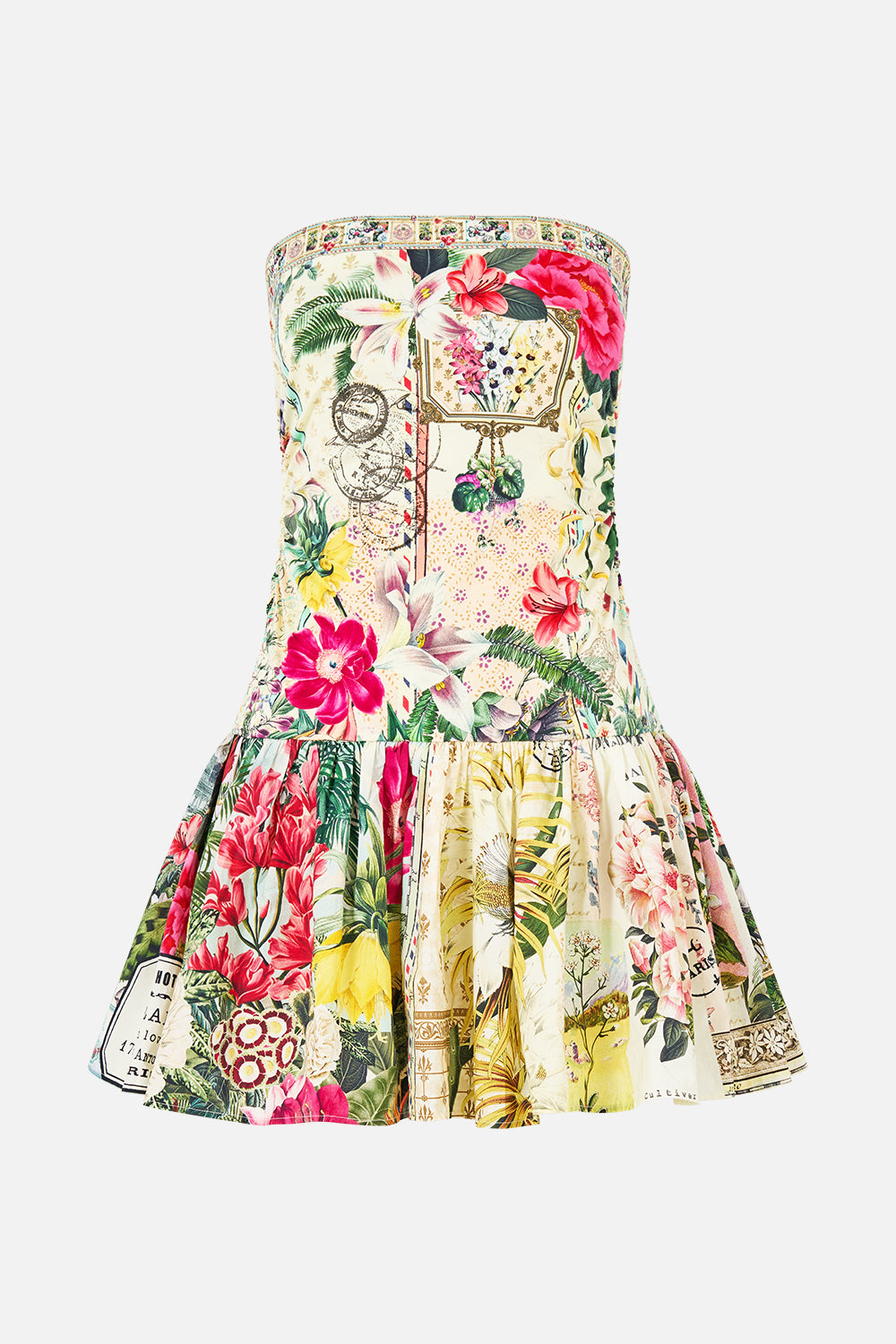 MINI DRESS WITH HEM FLOUNCE LA BELLE BOTANIQUE