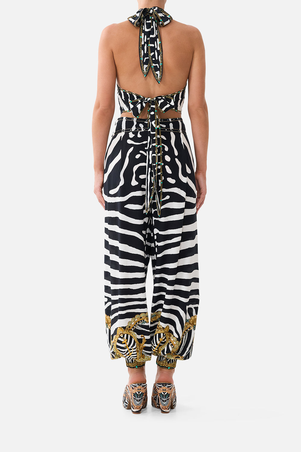 ASYMMETRICAL BELTED PANT ZIG ZAG ZOO