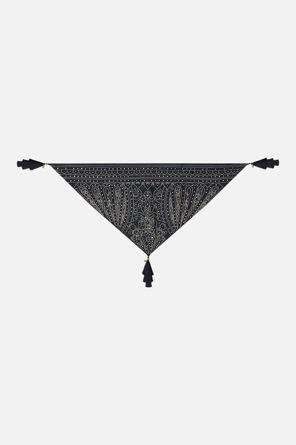 TRIANGLE SCARF WITH TASSELS ZIG ZAG ZOO