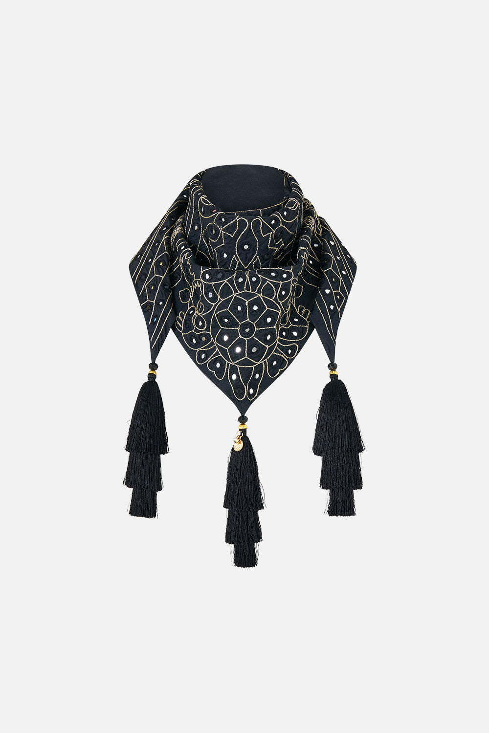 TRIANGLE SCARF WITH TASSELS ZIG ZAG ZOO