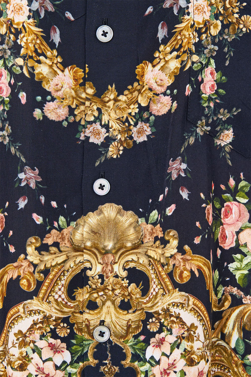 SHORT SLEEVE CAMP COLLARED SHIRT VERSAILLES OR DIE
