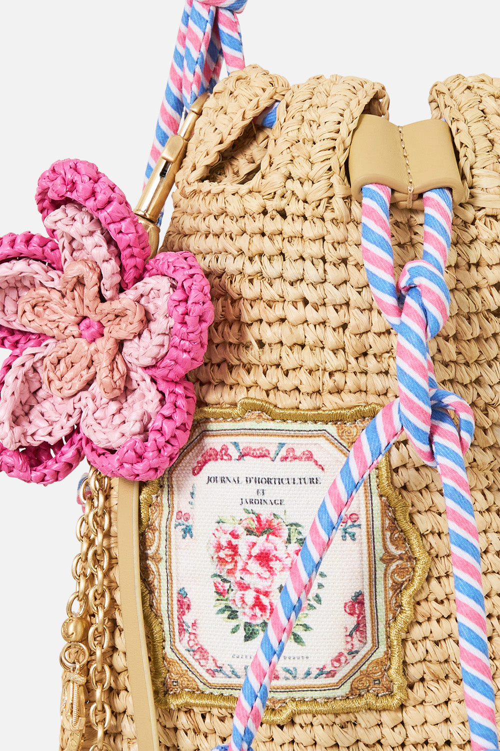 RAFFIA CROSSBODY HIP BAG LA BELLE BOTANIQUE