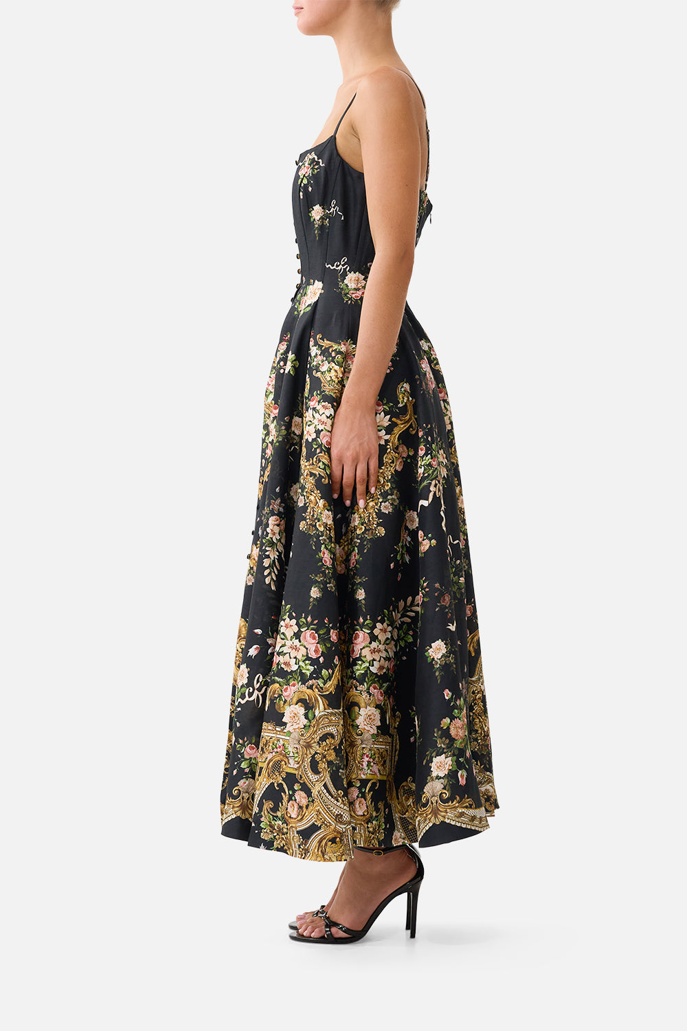 CORSET DRESS WITH LONG FLARED SKIRT VERSAILLES OR DIE