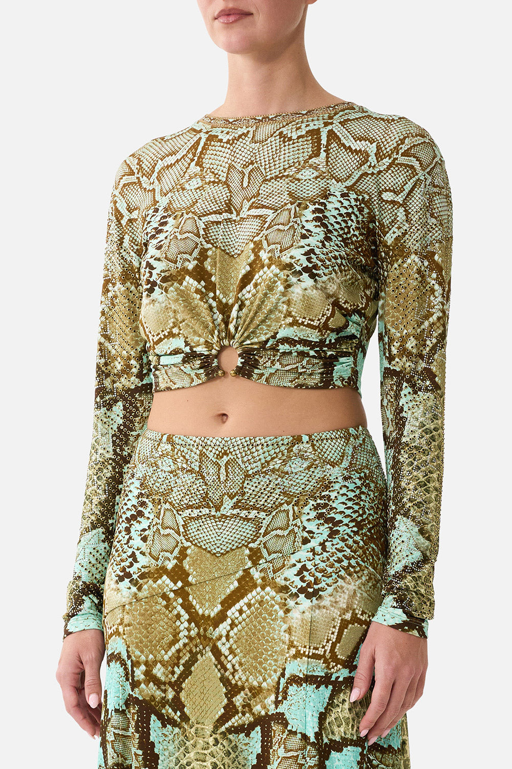 JERSEY LONG SLEEVE TOP WITH HARDWARE MY SWEET SERPENTINE