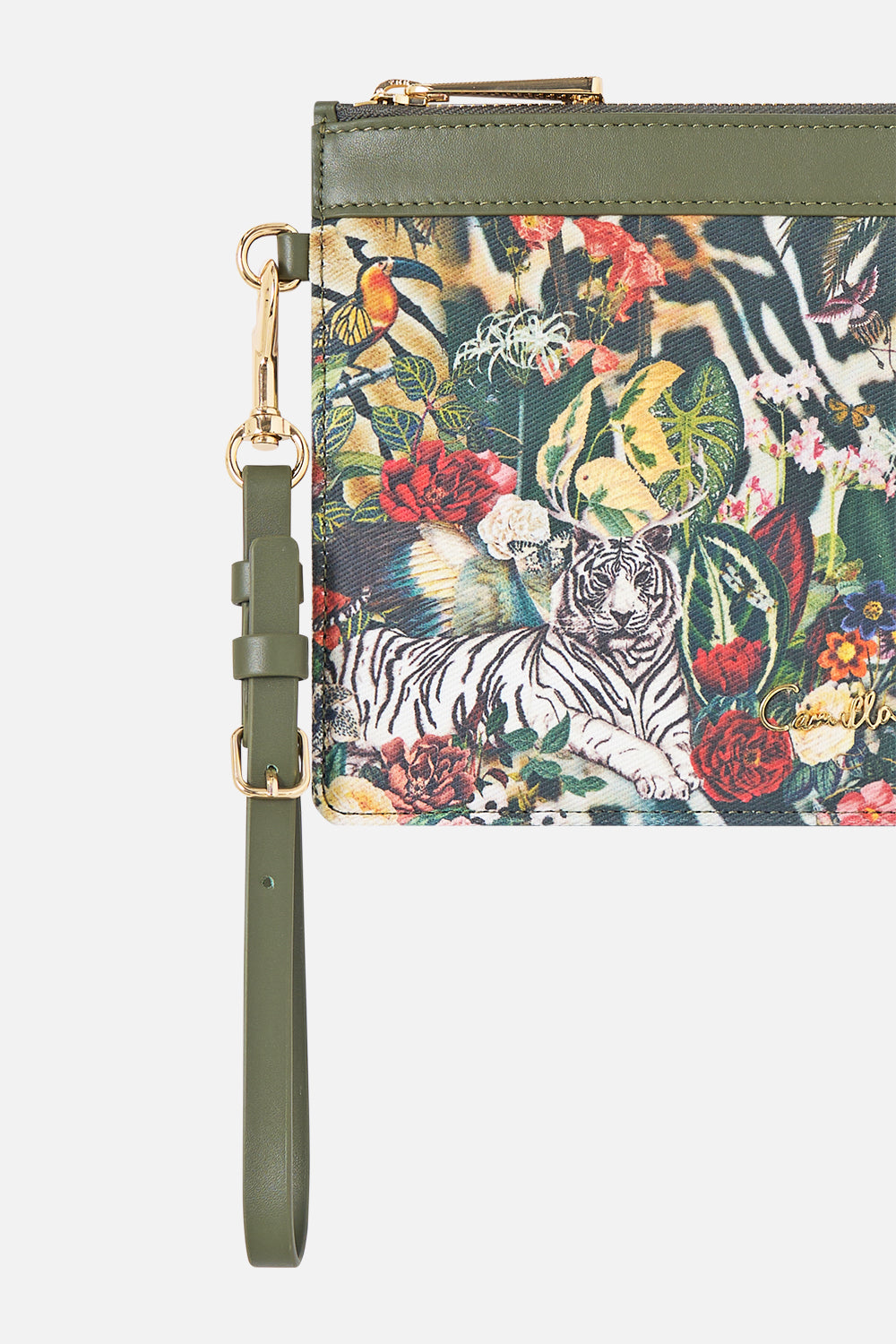 The CAMILLA CLUTCH WITH WRISTLET LEOTIGRA LAND