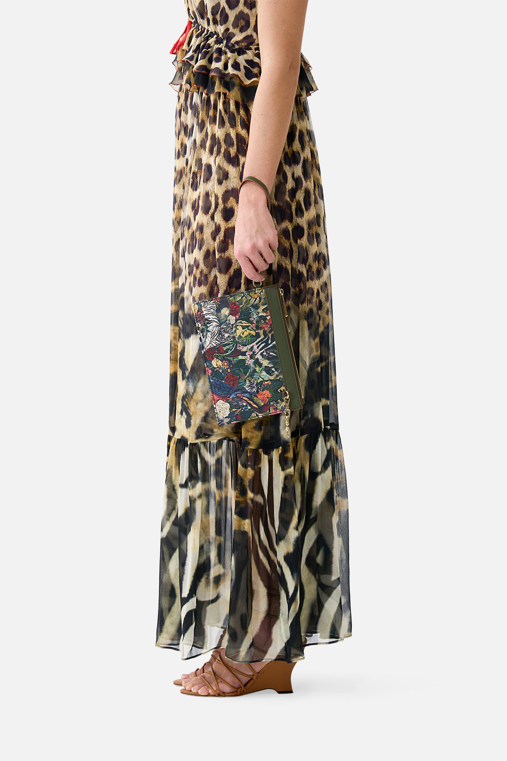 The CAMILLA CLUTCH WITH WRISTLET LEOTIGRA LAND