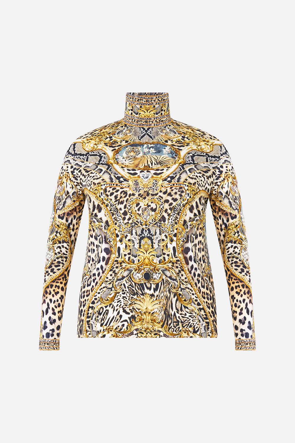 JERSEY TURTLENECK LEOPARD LIBERTINE