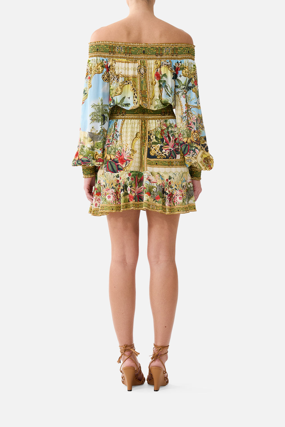 The CAMILLA OFF SHOULDER SHORT DRESS WANDERLUST EMPIRE