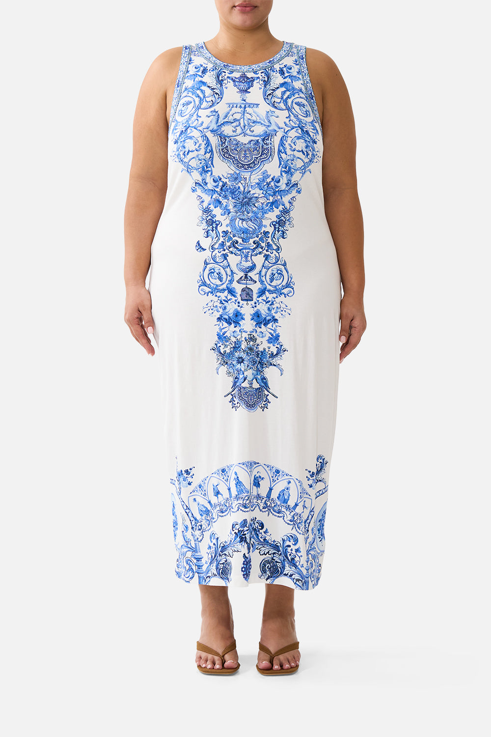 JERSEY TANK DRESS CERAMIC PANORAMIC