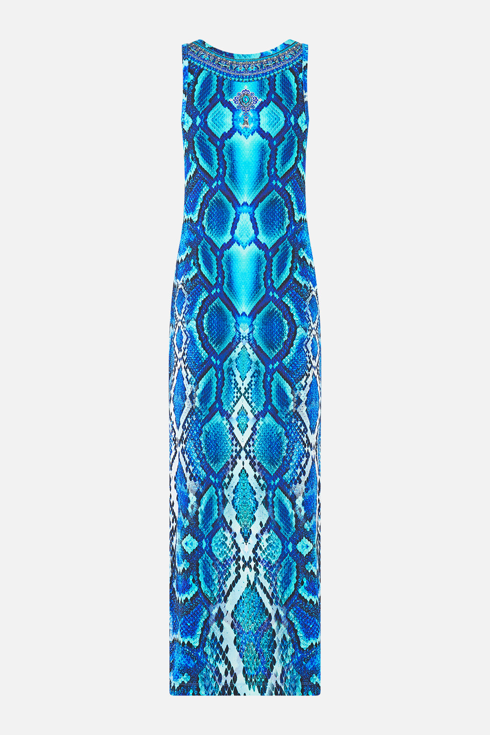 JERSEY SCOOP NECK TANK DRESS THE SAPPHIRE SERPENT