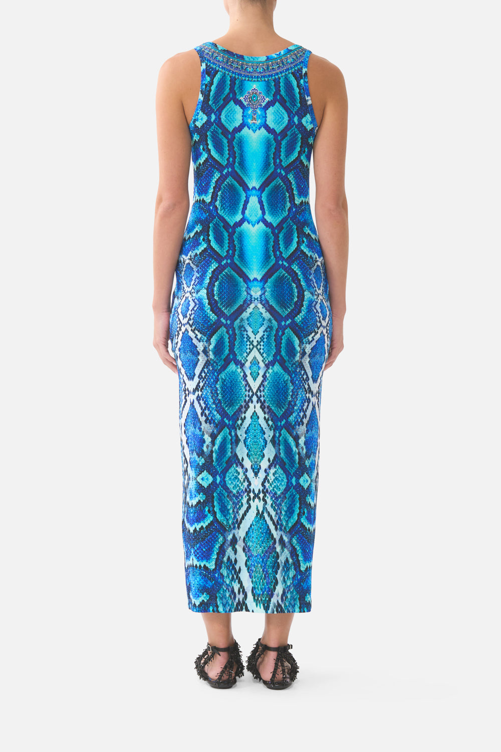 JERSEY SCOOP NECK TANK DRESS THE SAPPHIRE SERPENT
