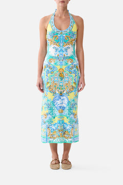 JERSEY HALTER DRESS DIAL UP THE TILES