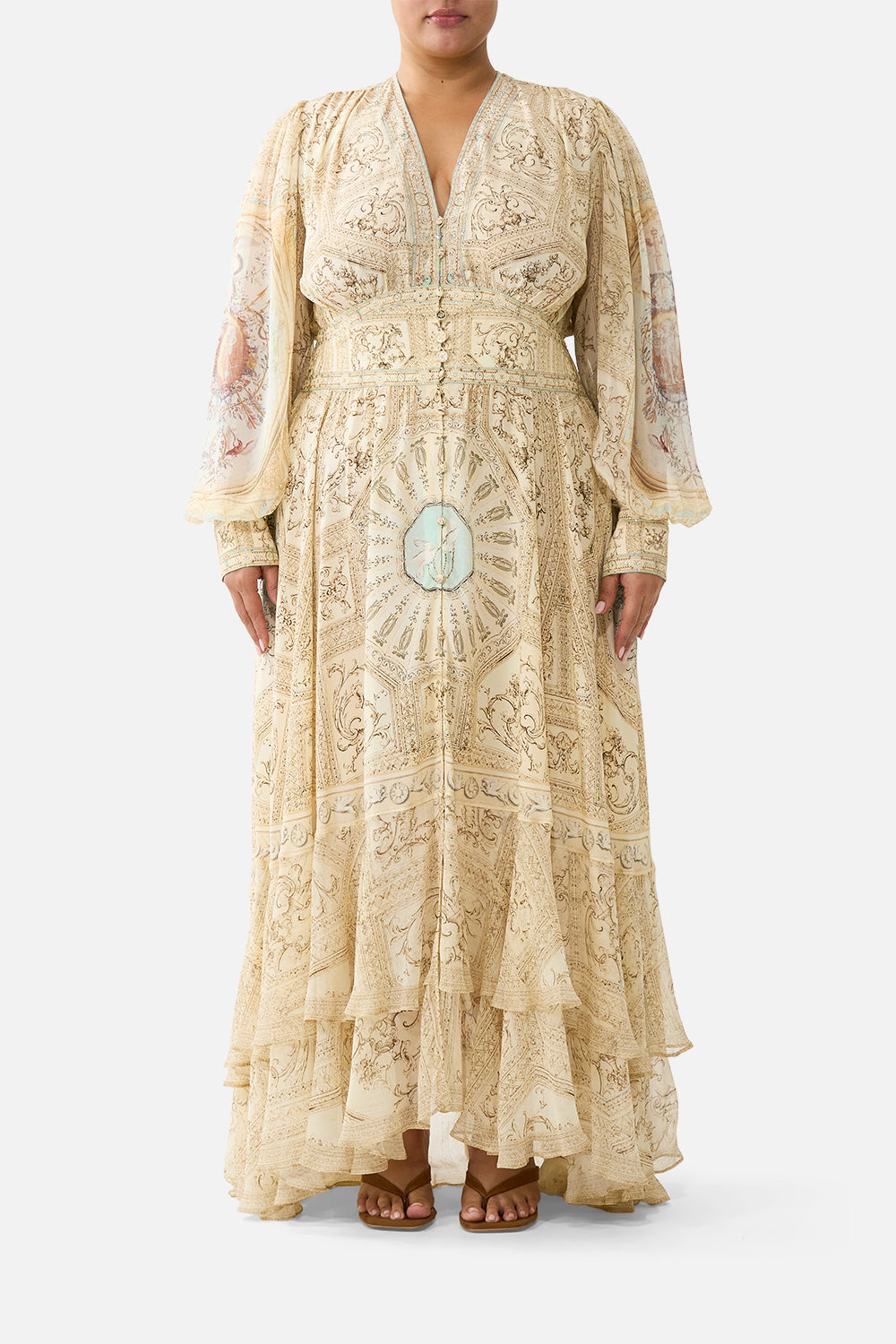 LONG BUTTON FRONT DRESS A BELOVED BOUDOIR