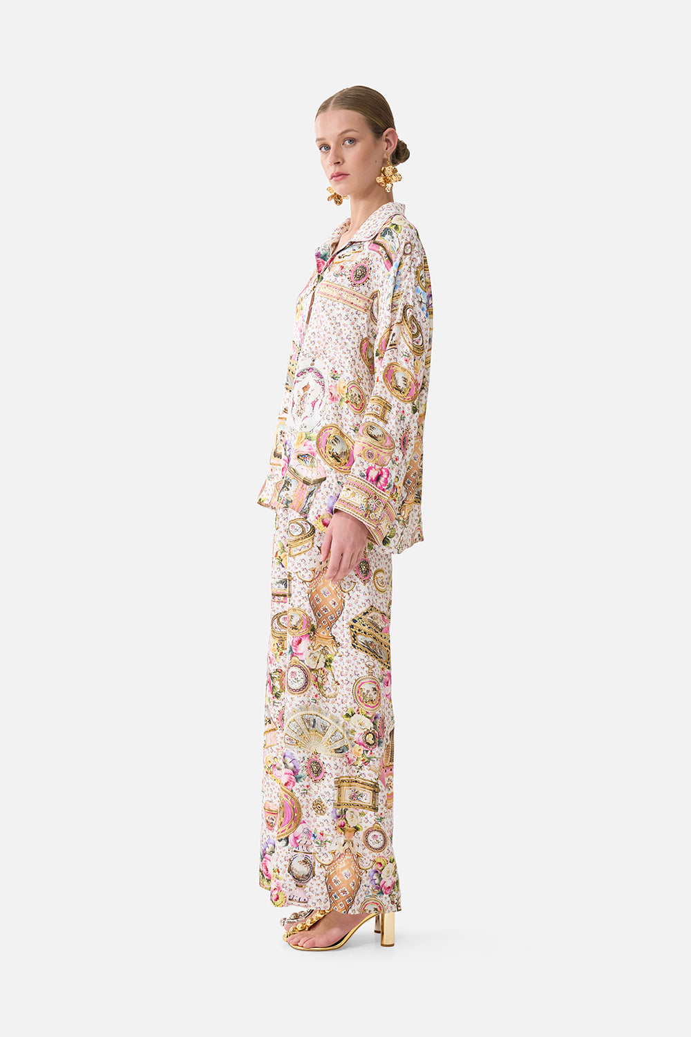 The CAMILLA Relaxed Collared Shirt With Pocket in our In The Heart Of Art print.