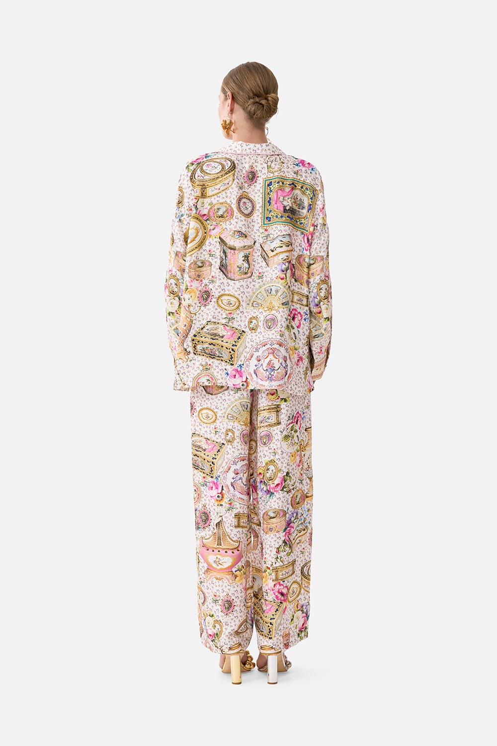 The CAMILLA Relaxed Collared Shirt With Pocket in our In The Heart Of Art print.