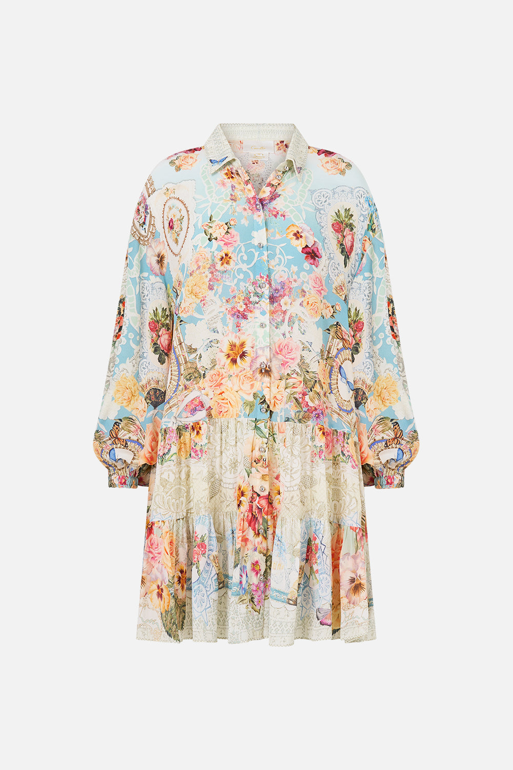 LONG SLEEVE TIERED SHORT DRESS A TASTE FOR LACE